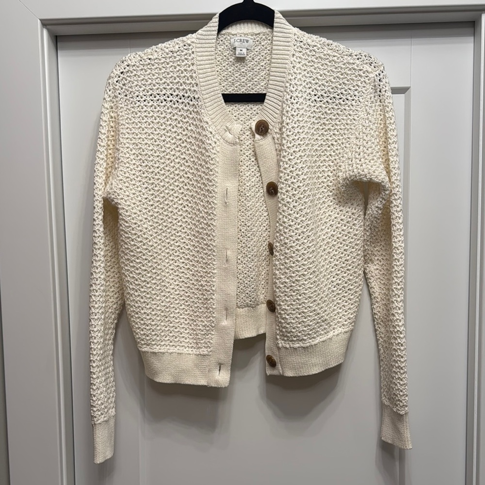 Women's Cream Knit Cardigan